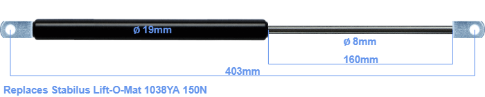 Stabilus Lift-O-Mat 1038YA