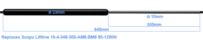 Suspa Liftline 16-4-348-300-AM8-BM8