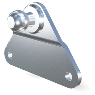 Stainless side bracket with ball